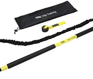 TRX Training RIP Trainer Basic Kit, Weighted Workout Bar and Resistance-Bungee Set, Home Workout Equipment for Core-Strength Training, (20 lbs)