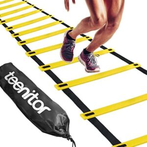 Teenitor Agility Ladder Speed Ladder Training Ladder for Soccer, Speed, Football Fitness Feet Training Carry Bag Agility Training Equipment