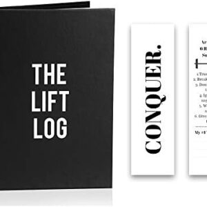 The Lift Log Workout Journal with Bookmark – 6 month Daily Fitness Journal, Track Lifts, Cardio, Goals, Body Weight and More – Fitness Planner Workout Log Book with Metal Spiral Bound Hardcover