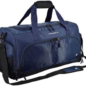 Ultimate Gym Bag 2.0: The Durable Crowdsource Designed Duffel Bag with 10 Optimal Compartments Including Water Resistant Pouch (Black, Medium (20"))