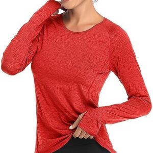 VUTRU Women's Long Sleeves Workout T Shirt Breathable Sports Running Yoga Tops Thumb Holes