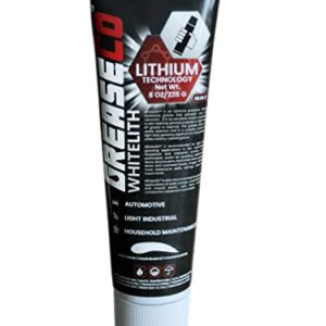 White Lithium Squeeze Tube | Automotive Greases & Lubricants | Grease for Door | Garage Door | Sliding Door | Hinge | Elliptical Grease | Trailer | Hitch Ball Lubricant | NLGI 2 | 8oz | WhiteLith