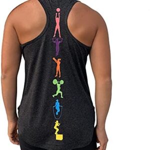 Women's Colorful Workout Lifting Fitness Moves Burnout or Tri Blend Tank Top