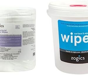 Zogics Antibacterial Wipes, EPA Registered Surface and Gym Equipment Disinfecting Wipes (800 Wipes) + Reusable Wipe Bucket Dispenser