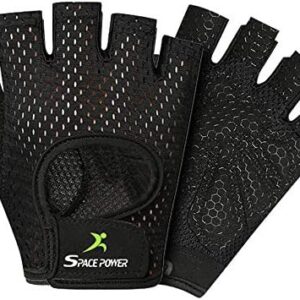 spacepower Workout Gloves, Weight Lifting Gloves for Women&Men, Lightweight Breathable Gym Gloves for Exercise