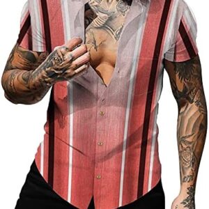 webert Cool Shirts for Men,Elastic Knot Linen Gradient Shirt Comfortable Casual Fashion Trend Shirt for Men Top Blouse Summer