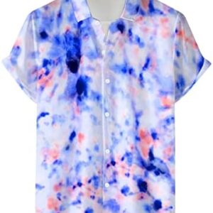 webert Men Short Sleeve Spring Summer Casual Printed Shirts Fashion Top Blouse Shirts Button Down Shirt