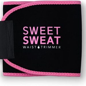 Sweet Sweat Waist Trimmer for Women and Men - Sweat Band Waist Trainer for High-Intensity Training & Workouts, 5 Sizes