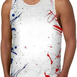Men's Tank Tops Fashion Gradient Sleeveless T-Shirt Sports Fitness Casual Vests Pullover Bottoming Shirts Tops