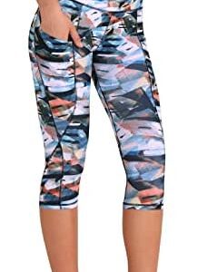 ODODOS Women's High Waisted Yoga Capris with Pockets,Tummy Control Non See Through Workout Sports Running Capri Leggings