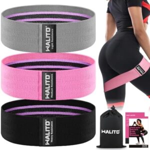 WALITO Resistance Bands for Legs and Butt, Fabric Exercise Loop Bands Yoga, Pilates, Rehab, Fitness and Home Workout, Strength Bands for Booty