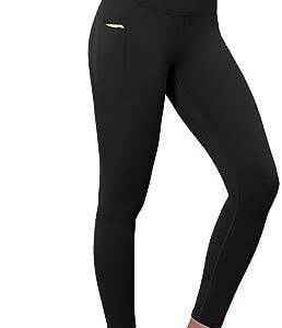 ODODOS Women's Cross Waist 7/8 Yoga Leggings with Inner Pocket, 21"/25"/28" Gathered Crossover Workout Yoga Pants