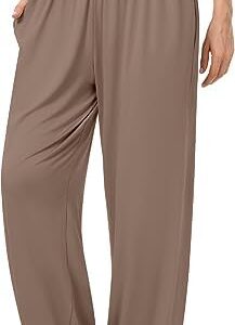 UEU Women's Harem Casual Loose Pants Yoga Sweatpants Flowy High Waisted Lounge Comfy Pajama Joggers with Pockets