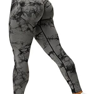 VOYJOY Tie Dye Seamless Leggings for Women High Waist Yoga Pants, Scrunch Butt Lifting Elastic Tights