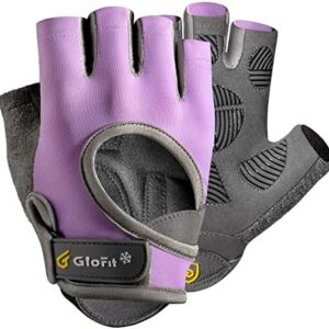 Glofit Workout Gloves for Women Men, Lightweight Weight Lifting Glove Breathable Fingerless Gym Gloves, Exercise, Fitness, Training, Cycling