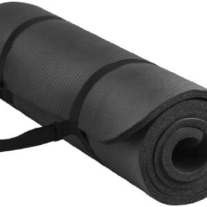 BalanceFrom All Purpose 1/2-Inch Extra Thick High Density Anti-Tear Exercise Yoga Mat with Carrying Strap with Optional Yoga Blocks