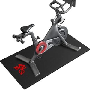 Crostice Bike Trainer Mat Compatible with Peloton Original Bike & Bike Plus & Treadmill & Row, Upgrade Thickness 6mm, for Bike Trainer, Protect Hardwood Floor Carpet, Accessories for Cycling Home Gym