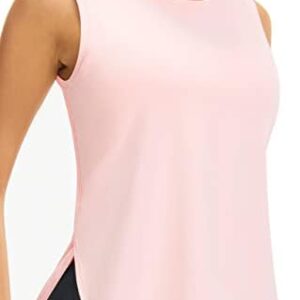 Ice Silk Workout Tank Tops for Women Cool-Dry Sleeveless Loose Fit Yoga Shirts Long Athletic Tops for Women