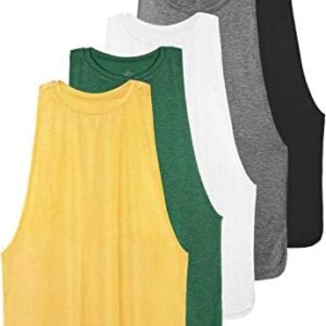 Ullnoy Workout Tank Tops for Women Running Muscle Tanks Sleeveless Loose Fit Gym Yoga Sport Shirts 3-5 Pack