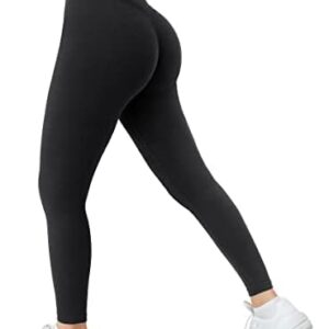 A AGROSTE Women Seamless Workout Leggings for Tall Girl Scrunch Butt Lifting Gym Leggings High Waisted Yoga Pants