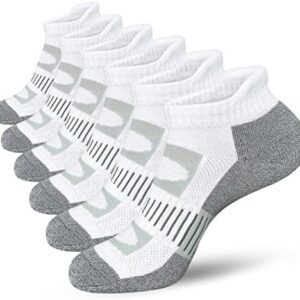 APTYID Women's Athletic Running Socks 6 Pairs Cushioned Ankle Low Cut Sports Tab