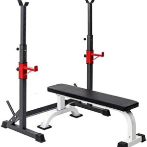 Adjustable Weight Bench,Bench Press Set, Adjustable Olympic for Full Body Workout & Home Gym Exercise, Fitness Machine Bench Strength Weights Equipment without Barbell