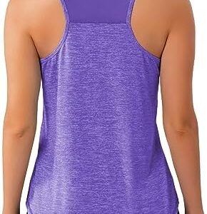 Aeuui Womens Workout Tops Sleeveless Racerback Tank Tops Mesh Yoga Athletic Running Shirts Gym Clothes for Women