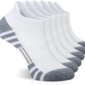 Airacker Ankle Athletic Running Socks Cushioned Breathable Low Cut Sports Tab Socks for Men and Women (6 Pairs)