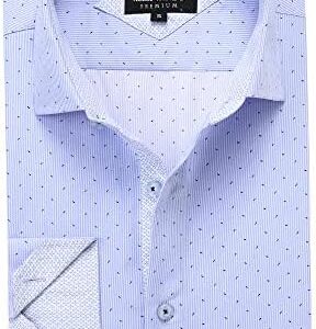 Alex Vando Mens Printed Dress Shirts Long Sleeve Regular Fit Button Down Shirt