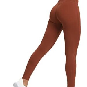 Aoxjox High Waisted Workout Leggings for Women Compression Tummy Control Trinity Buttery Soft Yoga Pants 26"