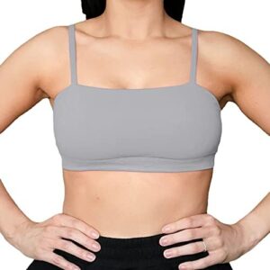 Aoxjox Women's Workout Bandeau Sports Bras Training Fitness Running Yoga Crop Tank Top