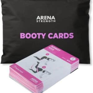 Arena Strength Booty Fitness Workout Cards- Instructional Deck for Band Workouts, Beginner Guide Resistance Training Exercises at Home. Includes Routines.