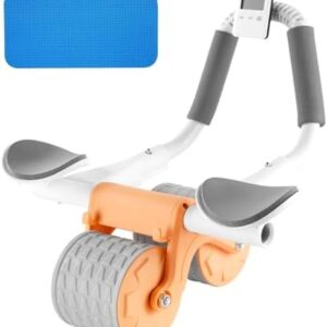 Automatic Rebound Ab Abdominal Exercise Roller with Elbow Support and Timer - Perfect Core Exercise Equipment for Home Workouts - Ab Roller Wheel for Effective Abdominal and Core Strengthening