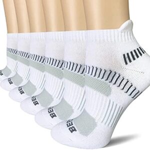 BERING Women's Athletic Cushioned Ankle Running Socks (6 Pack)