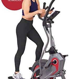 [BODY POWER] - Patented 2 in 1 Elliptical Machine & Stair Stepper Trainer with Curve-Crank Technology, Exercise Equipment for Home Gym, HIIT Training Compatible Machine, 1 Year Warranty BST800,Gray