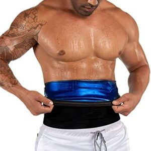 BODYSUNER Waist Trainer Trimmer Sweat Belt Band for Men Lower Belly Fat Sauna Slimming Belt Suit Workout