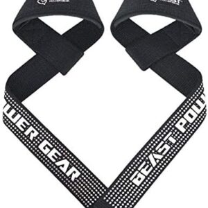 Beastpowergear Weight Lifting Straps Dead Lift Straps Neoprene Padded | Non Slip Silicone Grip | Additional Support for Powerlifting, Bodybuilding, Deadlifts, Crossfit, Strength Training