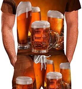 Best Sports Beer Running Size 3D Plus Two-Piece Fitness Leisure Suit Men's Summer Men Suits & Sets My Bling Tuxedo