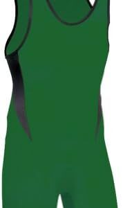 Brute Bolt Wrestling Singlet - SIZE: XXX-Large, COLOR: Hunter Green [Apparel]