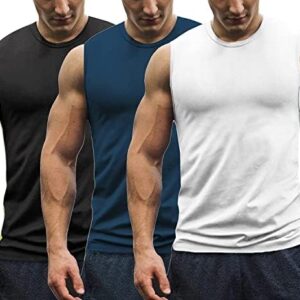 COOFANDY Men's 3 Pack Workout Tank Tops Gym Muscle Tee Bodybuilding Fitness Sleeveless T Shirts