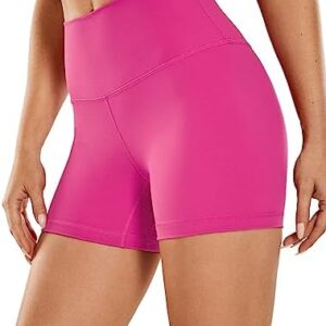 CRZ YOGA Women's Brushed Naked Feeling Biker Shorts 4'' / 6'' / 8'' - High Waist Matte Workout Gym Running Spandex Shorts