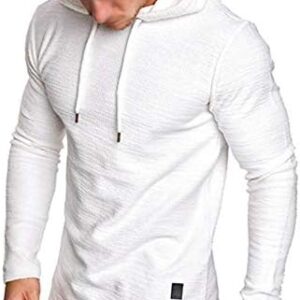 Cot-Oath Mens Workout Sweatshirt Athletic Hoodies - Stylish Gym Running Hoodies Lightweight Pullover