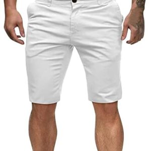 DASAYO Mens Short Shorts 7 Inch Inseam Cotton Cargo Shorts Casual Summer Curling Flat Front Shorts Golf Active Shorts