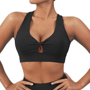 DOULAFASS Sports Bras for Women Fitness Cross Back Padded Workout Yoga Bra Tops