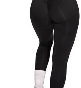 Danysu V Back Scrunch Butt Leggings for Women Soft High Waisted Booty Tights Workout Gym Yoga Pants