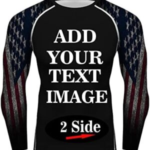 Design Your Own Long Sleeve Compression Shirt Add Your Text BJJ Jiu Jitsu Rash Guard