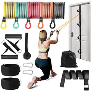 Door Anchor Strap for Resistance Bands - Heavy-Duty Multi-Loop Resistance Bands - Door Anchor, Up to 4 Anchor Points, Legs Ankle Straps for Resistance Training, Physical Therapy, Home Workouts