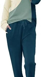 ETCYY NEW Lounge Sets for Women Two Piece Outfits Sweatsuits Sets Long Pant Loungewear Workout Athletic Tracksuits