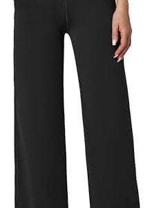 Ewedoos High Waisted Wide Leg Pants for Women Yoga Pants with Pockets for Women Palazzo Yoga Pants Women for Work Casual