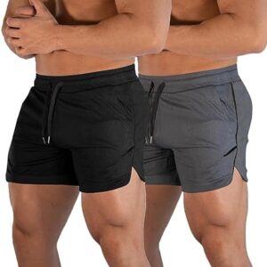 FLYFIREFLY Men's Gym Workout Shorts Running Lightweight Athletic Short Pants Bodybuilding Training